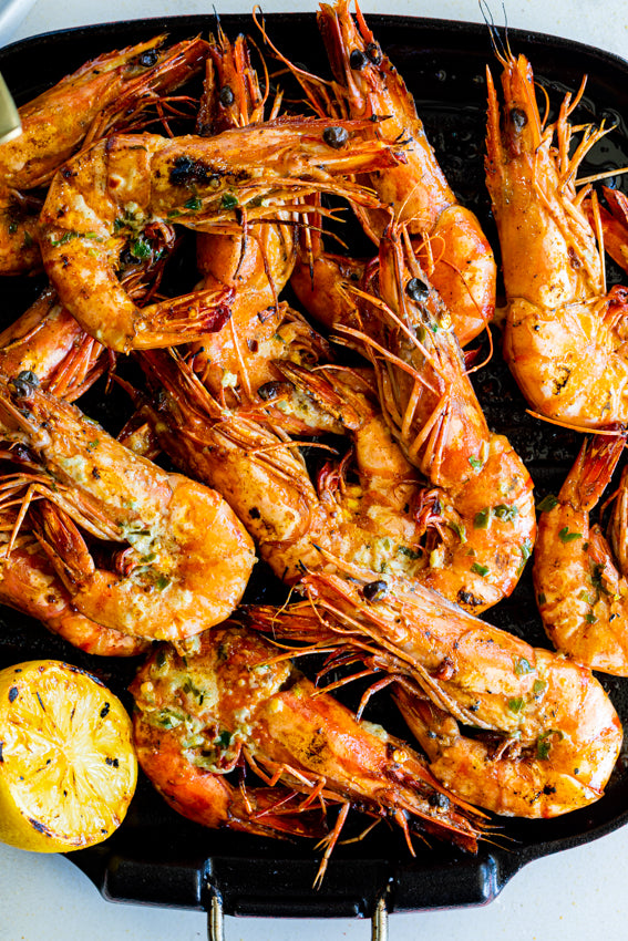 Garlic and Herb Grilled Prawns with  Taralinga Extra Virgin Olive Oil