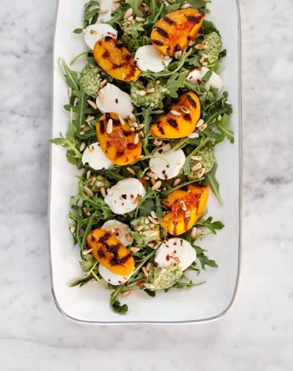 Grilled Peach and Olive Oil Salad
